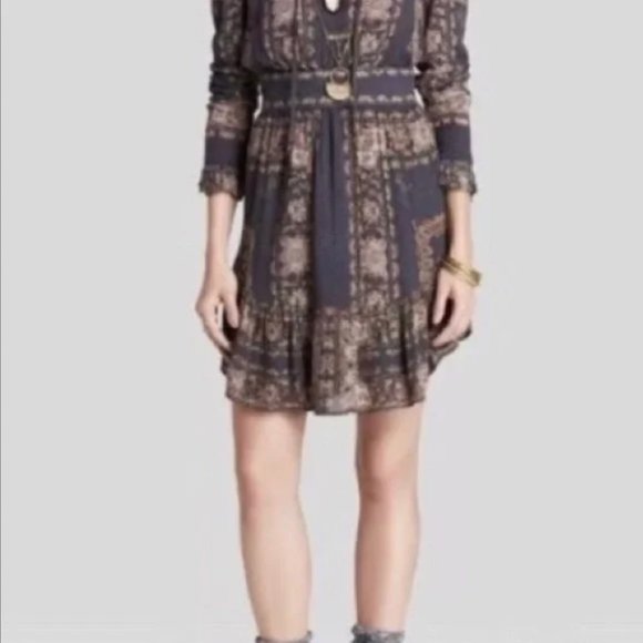 Free People Bridget‎ Floral High-Low Dress in muted Earth tones, XS - Picture 11 of 11